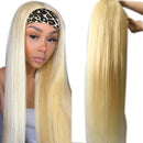 Straight 1B/613 Headband Human Hair 613 Wigs For Black Women Blonde Scarf
