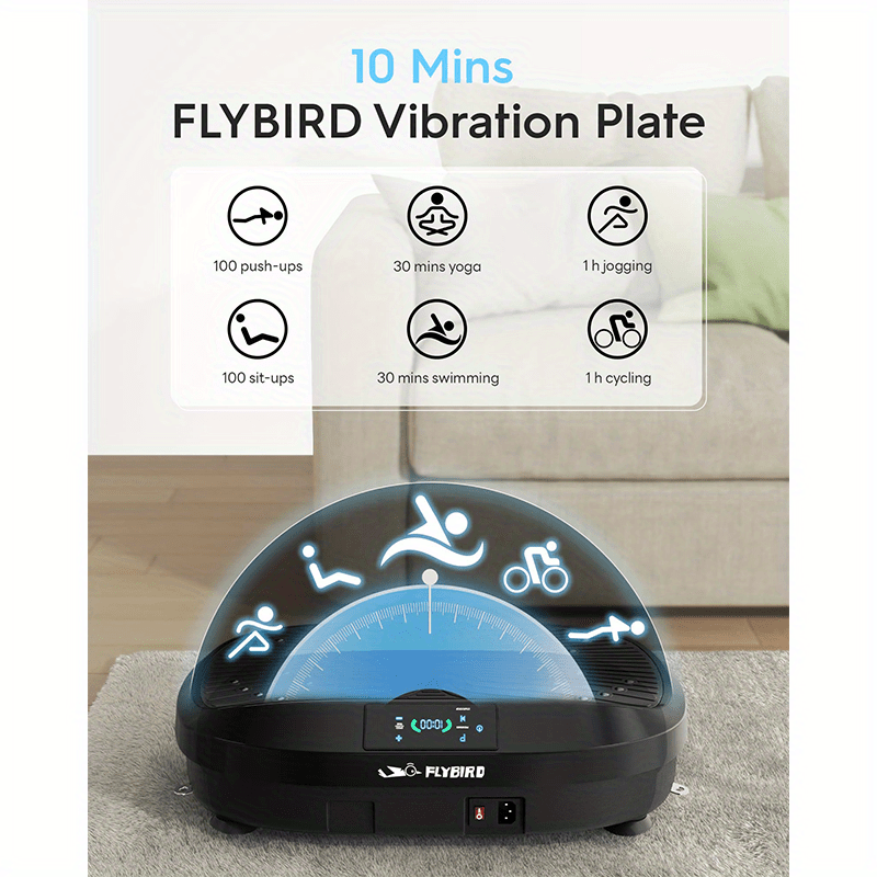 3D Vibration Plate Exercise Machine, With Remote Control & Resistance Bands, Suitable For Body Workout, Leg Exercise, Body Building