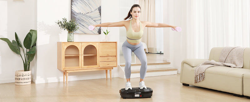 3D Vibration Plate Exercise Machine, With Remote Control & Resistance Bands, Suitable For Body Workout, Leg Exercise, Body Building