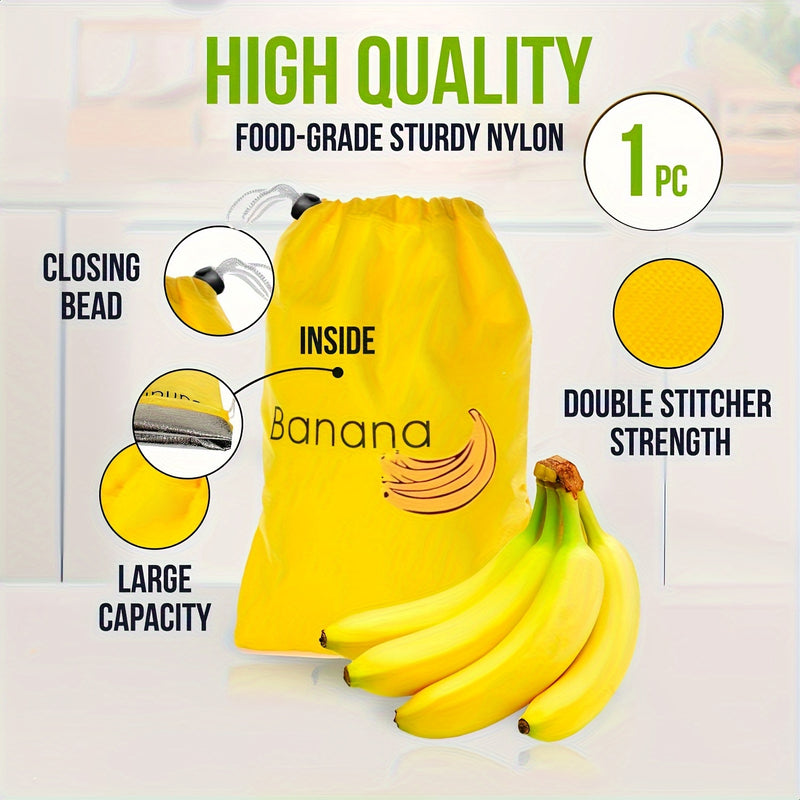 Extend Banana Freshness: Durable & Washable Storage Bag – Lightweight, Food-Safe Kitchen Organizer for Fruit and Veggie Freshness