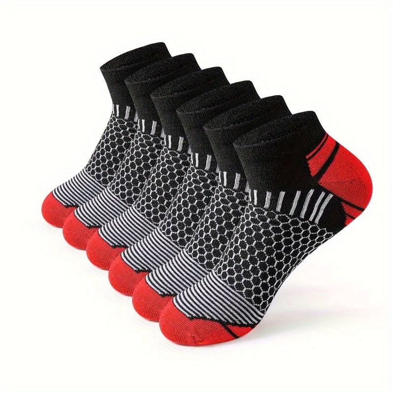 6 Pairs Of Socks Men's Short Sports Socks Four Seasons, Men's Short Low-cut Socks Absorb Sweat