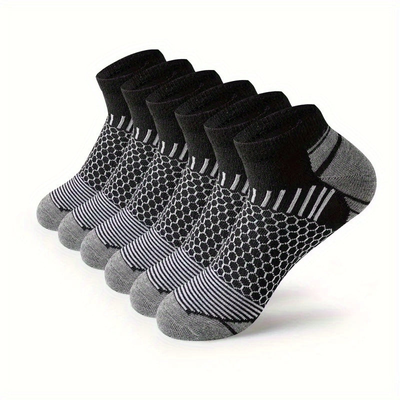 6 Pairs Of Socks Men's Short Sports Socks Four Seasons, Men's Short Low-cut Socks Absorb Sweat