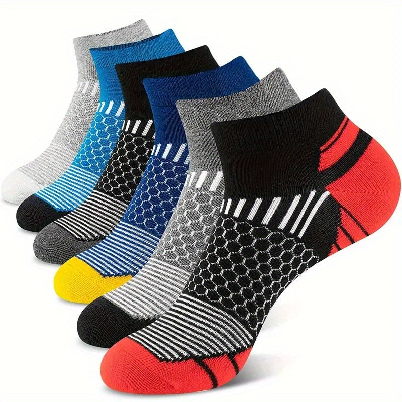 6 Pairs Of Socks Men's Short Sports Socks Four Seasons, Men's Short Low-cut Socks Absorb Sweat