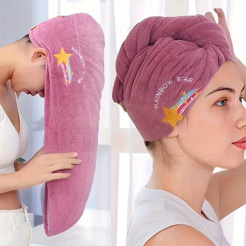 Super Soft Quick Dry Towel Hat for Ladies - Absorbent Padded Wrapped Towel Bag Suitable for Shower and Bathroom Use