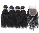 BeuMax 10A Grade 3/4 Kinky curly Bundles with 4x4 Closure Brazilian