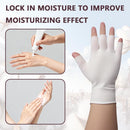 White Cotton Gloves 6 Pairs Fingerless Moisturizing Gloves Eczema White Gloves Dry Hands