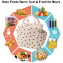Insulated Lunch Box Large Capacity Heart Pattern Thermal Insulation Lightweight Portable for Men Women Work Picnic Travel