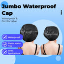 Super Jumbo Shower Cap 2 PCS Waterproof Shower Caps Women Extra Large Shower Cap Reusable Super Large Bath Caps Hair Cap Long Thick Curly Hair