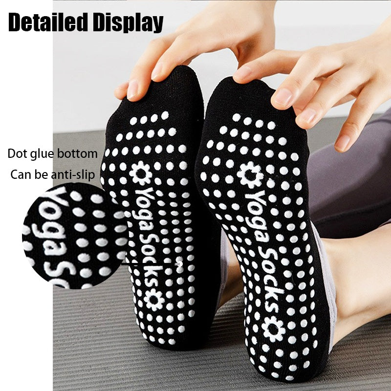 3 Pairs Yoga Socks For Women Non-Slip Grips Straps For Added Balance And Stability Ideal For Pilates Pure Barre Ballet Dance Barefoot Workout