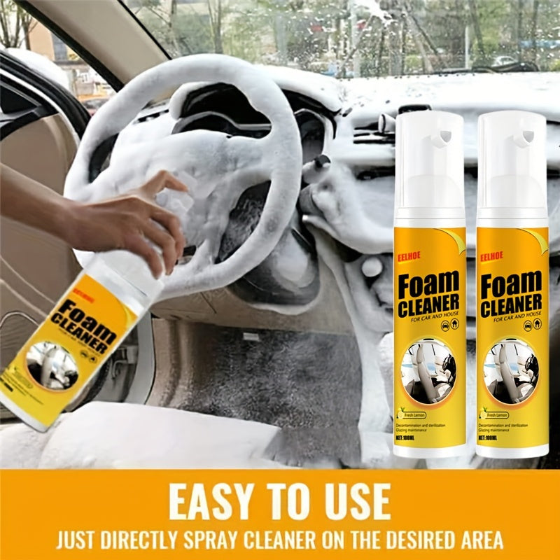 1/2/3pcs Multi-functional Foam Cleaner Automotive Interior Plastic Instrument Panel Care Steering Wheel Seat Wash-Free Spray