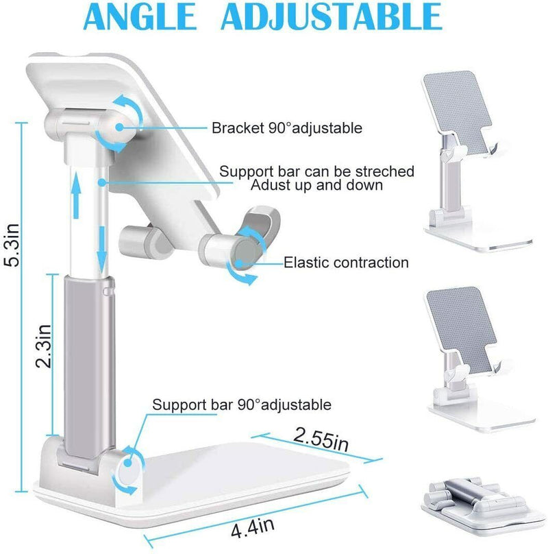 Cell Phone Stand Desktop Holder Tablet Stand Mount Mobile Phone Desktop Tablet Holder Table Cell Foldable Extend Support Desk Mobile Phone Holder Stand