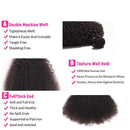 BeuMax 10A Grade 3/4 Afro Kinky Curly bundles with 13x4 Frontal