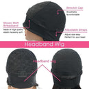 BeuMax Headband Loose Deep wave Scarf Human Hair Wigs