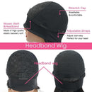 Burgundy Headband Body Wave Human Hair Wig