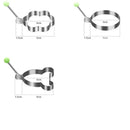 Creative Egg Mold Rings Fun Shapes 5Pcs Circle, Heart, Flower, Star & Mickey