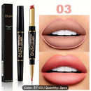 DNJ Double-Ended 6 Pcs Matte Lipstick & Lip Liner 2-in-1 Long-Lasting Nude & Red Lip Color for Women Glossy Lipgloss Flattering Shades Subtle Everyday Looks