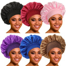 [Satin Sleep Cap] 6pcs Satin Sleep Cap Set | Women's Wide Band for Curly Hair and Braids