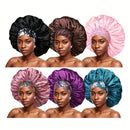 [Satin Sleep Cap] 6pcs Satin Sleep Cap Set | Women's Wide Band for Curly Hair and Braids