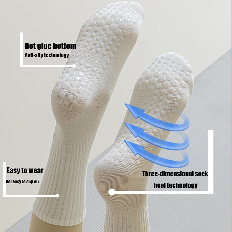 10 Pairs Home Pilates Socks For Women With Non Slip Grippers Yoga Crew Socks For  Hospital Sticky Slipper Socks Breathable And Anti-odor  For Yoga Hospital Pilates Barre