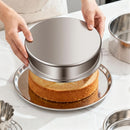 8 Inch Cake Pan - Set of 4 Stainless Steel Round Layer Cake Baking Pans Molds, Tins, Stackable Baking Set, Even Heating