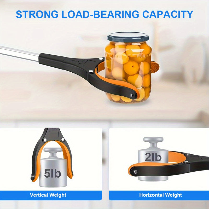 Heavy-Duty Grabber Reacher Tool – 90° Rotating Head Litter Picker & Long-Handle Trash Grabber for Hard-to-Reach Areas, Garden & Home Use