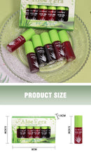 6-Piece Aloe Vera Lip Tint Set – Moisturizing Liquid Lipsticks with Glossy, Glitter Finish Lightweight Lipgloss