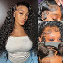 13x4 Jerry Curly Lace Front Wigs Human Hair 13x6 HD Lace Front Wigs 32 Inch Pre Plcked Brazilian Curly Natural Color