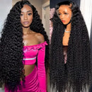 300% Density 13x6 Hd Transparent Deep Wave Lace Frontal Wig Brazilian Human Hair 13x4 Curly Lace Front Glueless Wigs For Women