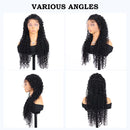 13x4 Jerry Curly Lace Front Wigs Human Hair 13x6 HD Lace Front Wigs 32 Inch Pre Plcked Brazilian Curly Natural Color