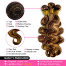 P4/27 Highlight Body Wave Bundles Brazilian Hair Weave Bundles Ombre Honey Brown Colored Human Hair Bundles Remy Hair Extensions