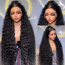 300% Density 13x6 Hd Transparent Deep Wave Lace Frontal Wig Brazilian Human Hair 13x4 Curly Lace Front Glueless Wigs For Women