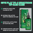 "Applying Care Repair Thickening Hair Spray to hair"