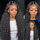 300% Density 13x6 Hd Transparent Deep Wave Lace Frontal Wig Brazilian Human Hair 13x4 Curly Lace Front Glueless Wigs For Women