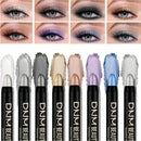 8pcs Metallic Eyeshadow Stick Set - Champagne Glitter & Highlighter, Waterproof Long-Lasting Eye Makeup in Brown, Coral, Black
