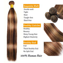 P4/27 Highlight Straight Human Hair Bundles with Closure Brazilian 100% Human Hair Bundles With 4x4 5x5 Lace Closure 13x4 13x6