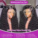 Deep Wave Frontal Wig Hd Lace Wigs 300% Density 13x4 13x6 Water Wave Curly Human Hair Wig 30 36 Inch Lace Front Wig Human Hair