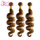 P4/27 Highlight Body Wave Bundles Brazilian Hair Weave Bundles Ombre Honey Brown Colored Human Hair Bundles Remy Hair Extensions