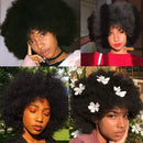Short Afro Kinky Curly Human Hair Wigs With Bangs Fluffy Natural Bob Wigs Brazilian Full Machine Made Wigs On Sale 180% Density