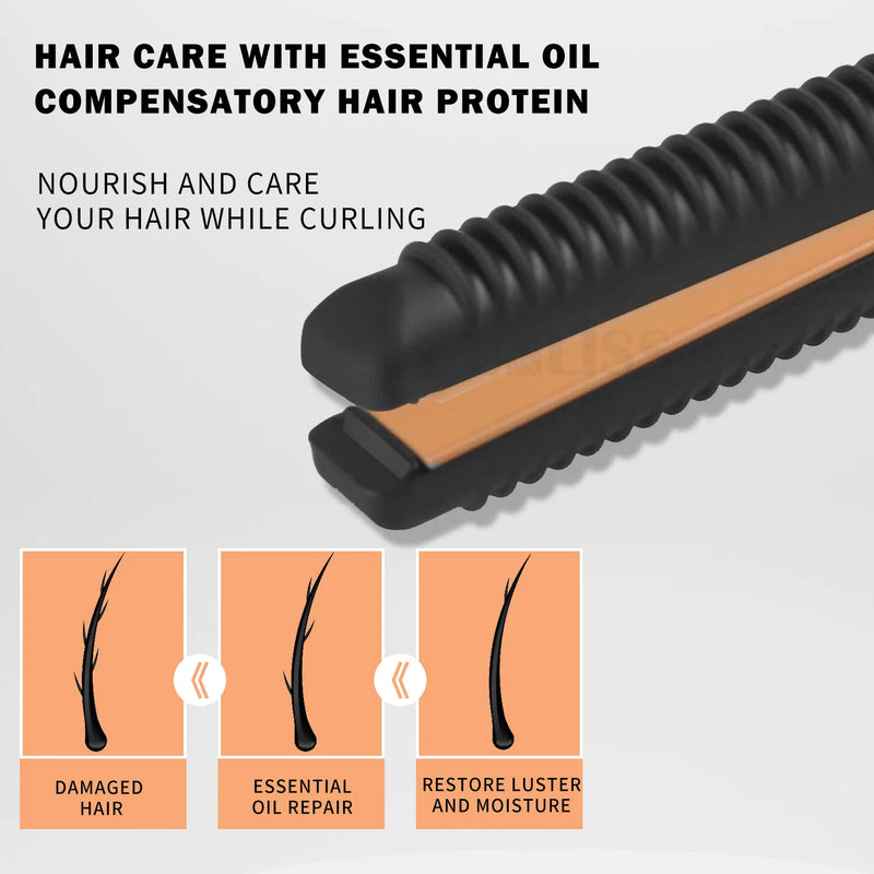 2 In 1 Hair Straightener Hair Curler Professional Ceramic Flat Iron For Short Hair Women And Men Beard Straightener