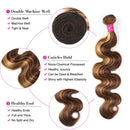 2x6 Closure With Bundles Honey Blonde Body Wave Bundles With Closure Ombre Colored Highlight Human Hair Bundles With Closure