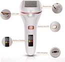 Using Care Tool Dead Hard Skin Callus USB on feet