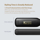 KIPOZI Professional Hair Straightener Titanium Flat Iron with Digital LCD Display Dual Voltage Instant Heating Curling Iron