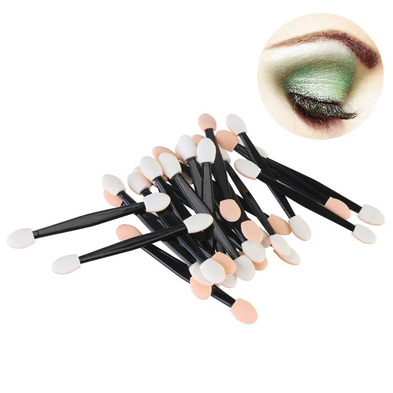 5/30/50/100pcs Disposable Eye Shadow Brushes Beauty Makeup Tool Reusable Dual Sided Sponge Stick Portable Applicator Accessories