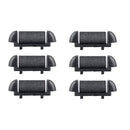 6 Pcs Foot Care Tool Heads Hard Skin Remover Refills Replacement Rollers for Cracked Heels Calluses and Dead Skin Black