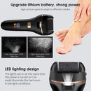 Using Care Tool Dead Hard Skin Callus USB on feet