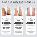 Using Care Tool Dead Hard Skin Callus USB on feet