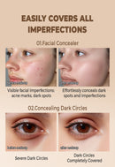 Full Coverage Concealer-waterproof,for Covers Skin Blemishes and Wrinkles and Tattoos,Regulates Skin Tone,Face Concealer Makeup