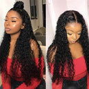 180% Density Full 4x4 Transparent Lace Front Water Wave Human Hair Wig
