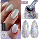 LILYCUTE 7ML 125 Colors Gorgeous Glitter Red Nail Gel Polish Semi Permanent Soak Off LED UV Gel Nail Art Manicure Varnish
