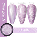 LILYCUTE 7ML Thread Shell Nail Gel Polish 3D Aurora Pearl Shell Vernis Semi Permanent Soak Off UV DIY Design Nail Art Varnish